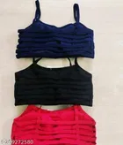 Net Solid Bras for Women, Assorted, Pack of 3 