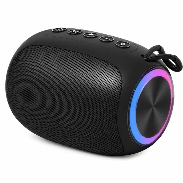 TecSox Storm 10 W Bluetooth Speaker (Black) V 5.3 with USB,SD card Slot,Aux,3D Bass Playback Time 12 hrs