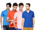 Polo Solid Pack of 4 T-shirts for Men 