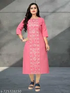 Floral Embroidered Cotton Kurti for Women 