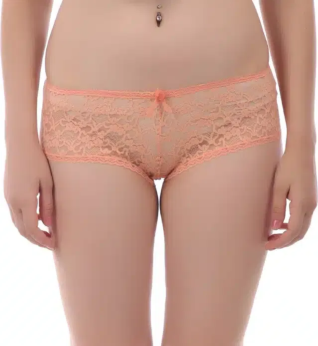 Cotton Blend Panty for Women (Orange, XL)