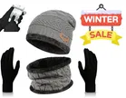 Woolen Cap with Neck Warmer & Hand Gloves for Men & Women 