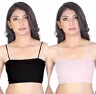 Cotton Blend Lightly Padded Wire Free Sports Bras for Women 