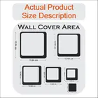 Mirror Sticker Square Shape for Home 12pcs silver