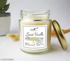 Sweet Vanilla Scented Glass Jar Candle 