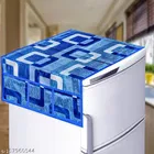 KANUSHI Industries® 1Pc Fridge Cover for Top with 6 Utility Pockets + 1 Handles Covers + 4 Fridge Mats 