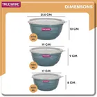 Stainless Steel Serving & Mixing Microwave Safe Bowls Set 