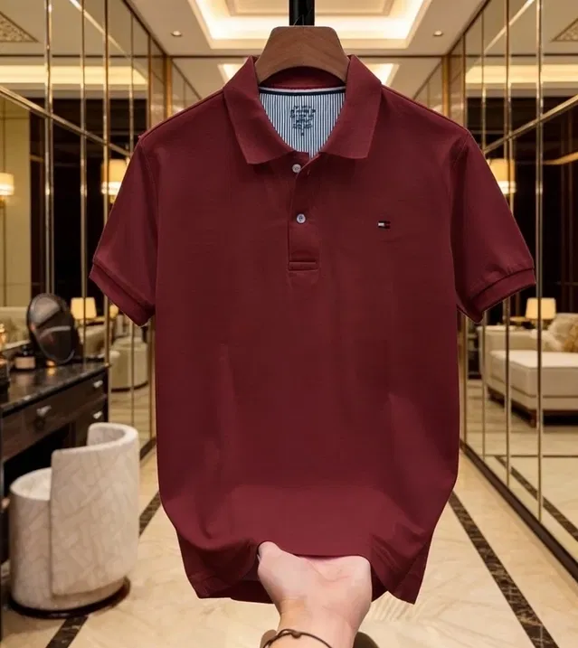 Cotton Matty Solid T-shirt For Men, Red (L)