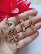 Alloy Necklace with Earrings for Women 