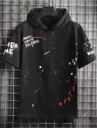 Half Sleeves Hooded T-Shirt for Men 
