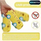 Plastic Bus Shape Sipper Bottle for Kids, Multicolor 