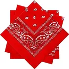 Cotton Blend Handkerchief for Men (Red, Pack of 3)