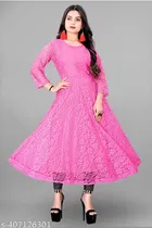 Net Gowns for Women,  Pink  
