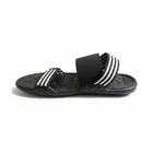 Stylish Sandals with Striped Strap for Men, Black 
