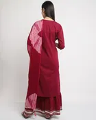 Cotton Cambric Embroidered Kurta Set for Women 