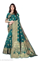 Silk Zari Woven Saree for Women 
