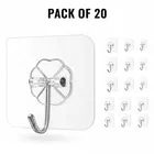 Plastic Wall Hooks, Transparent 