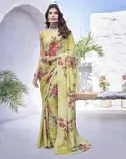 Chiffon Printed Saree for Women 