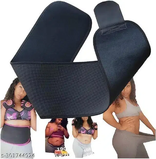 Sweat Belt for Unisex (Black, Free Size)