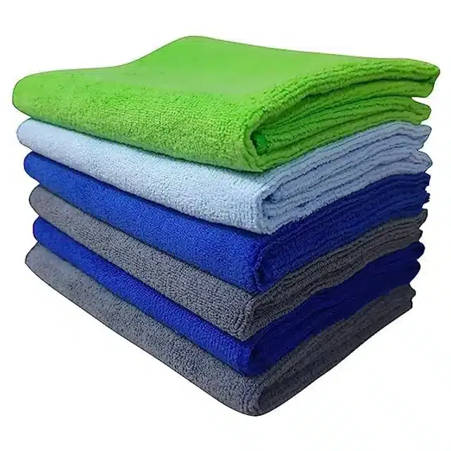 Microfiber Multipurpose Kitchen Napkins (Multicolor, Pack of 6)