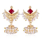 Alloy Gold Plated Earrings for Women (Gold, Set of 1)