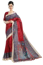 Bhagalpuri Silk Printed Saree for Women 