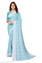 Designer Printed Georgette Saree for Women, Pack of 2 