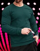 Round Neck Solid T-Shirt for Men 