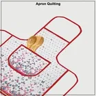 Krishna E Quilted Maroon Flower Apron 68x58cms 