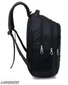 Polyester Backpack for Men & Women, Black