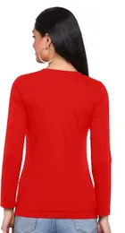 Cotton Blend Printed T-shirt for Women 