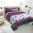 Polycotton Queen Size Bedsheet with Pillow Cover 