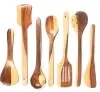 Wooden Spatula Kitchen Tools Set (Brown, Set of 7)