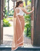 Net Embellished Saree for Women 