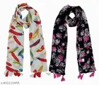 Poly Chiffon Printed Scarves for Women 