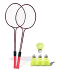Badminton Rackets 2 piece with 4 Shuttle 