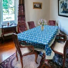 Polyester Printed Table Cloth (Blue, 60x90 inches)