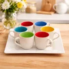 Ceramic Tea & Coffee Cup, Multicolor, Pack of 6 