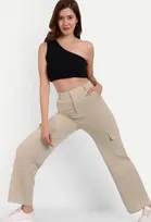 Knitted Poly twill Cargo Trouser / Pant for Women 