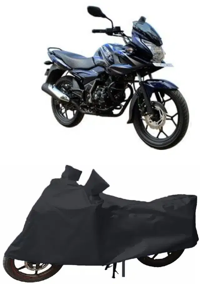 Waterproof & UV Protection Polyester Full Body Cover for Bajaj Discover (Black)