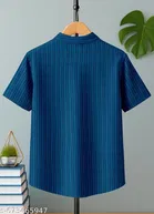 Printed Cotton Blend Mandarin Neck T-Shirt for Boys 