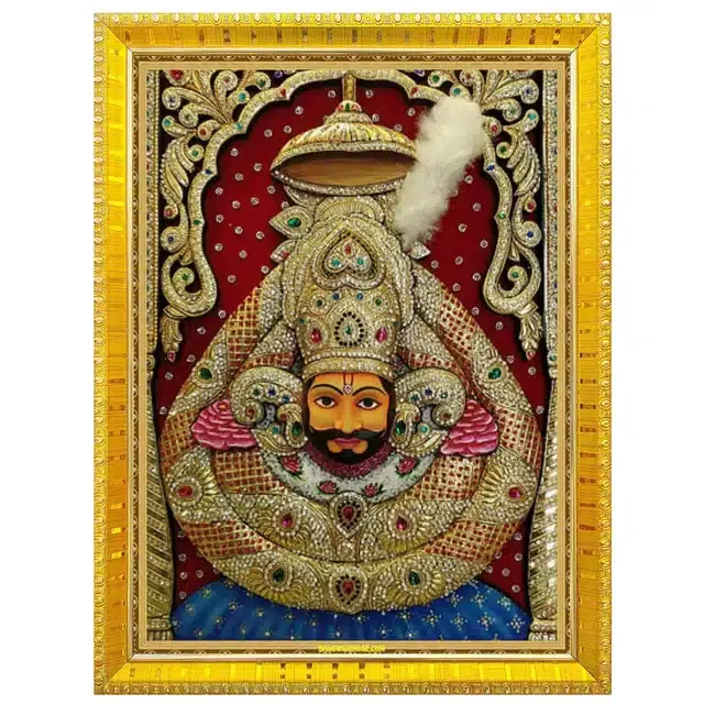 Khatu Shyam Wall Photo Frame (Multicolor, 5x7 Inches)