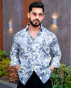 Silk Full Sleeves Shirt for Men (Multicolor, S)