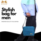Polyester Small Messenger Crossbody Bag for Men (Teal, 12 inches)