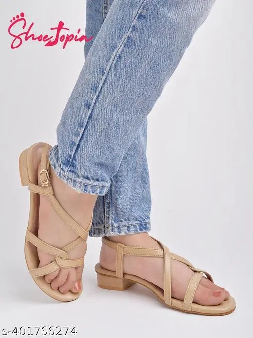 Synthetic Heel Sandals for Women (IND-6)