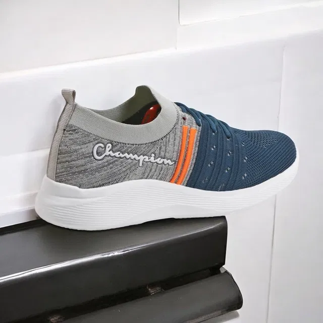 Casual Shoes for Men (Blue & Grey, 9)