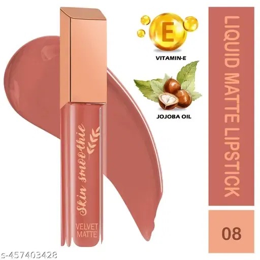 Skin Smoothie Long Lasting Matte Liquid Lipstick, Coral, 4 ml