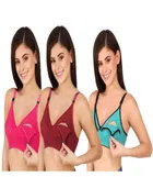 Cotton Blend Solid Bras for Women 