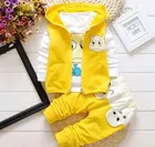 Hosiery Cotton Printed Clothing Set for Boys, Yellow 