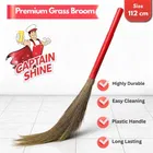Captain Shine Premium Grass Broom with Plastic Handle, 400g [Net], 112cm
